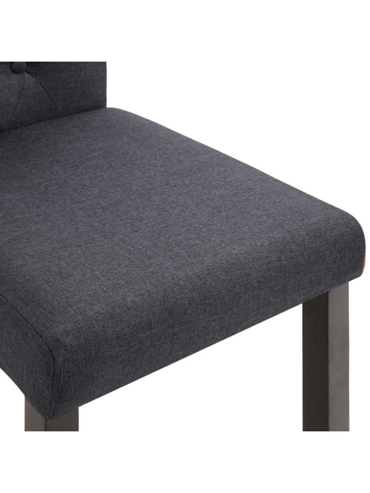 Jídelní židle 4 ks tmavě šedé textil