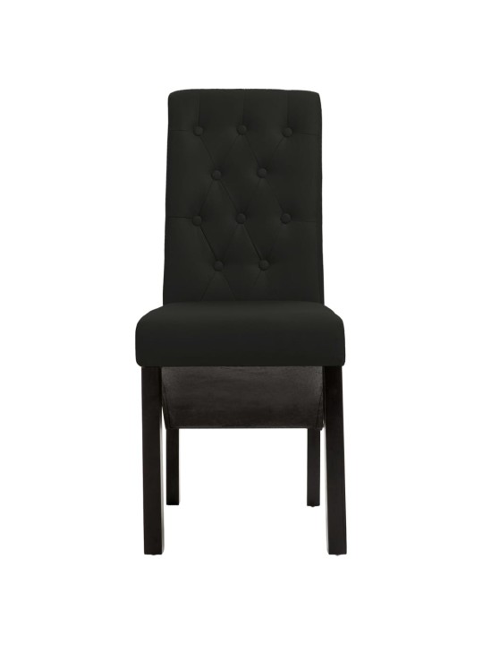 Jídelní židle 4 ks černé textil