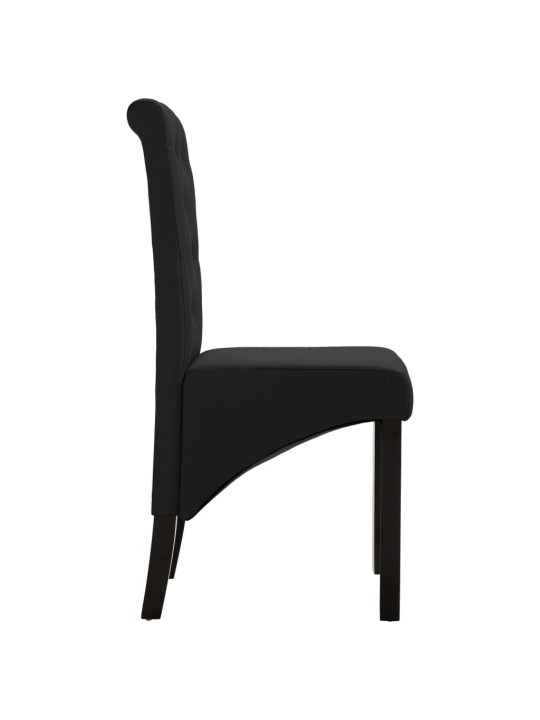 Jídelní židle 4 ks černé textil