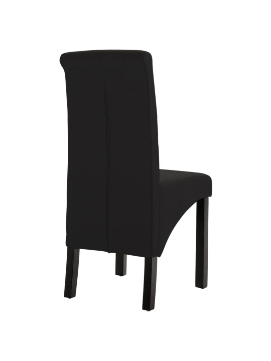 Jídelní židle 4 ks černé textil