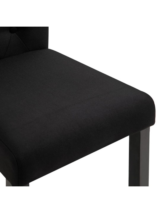 Jídelní židle 4 ks černé textil