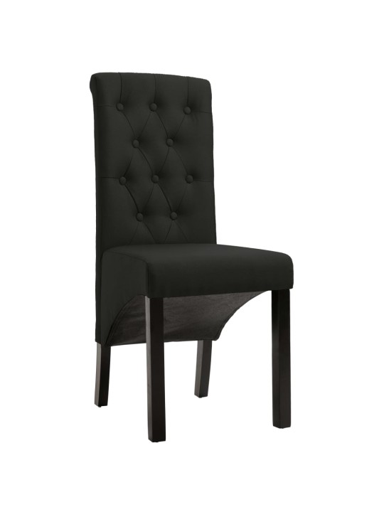 Jídelní židle 6 ks černé textil
