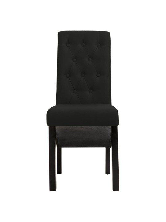 Jídelní židle 6 ks černé textil