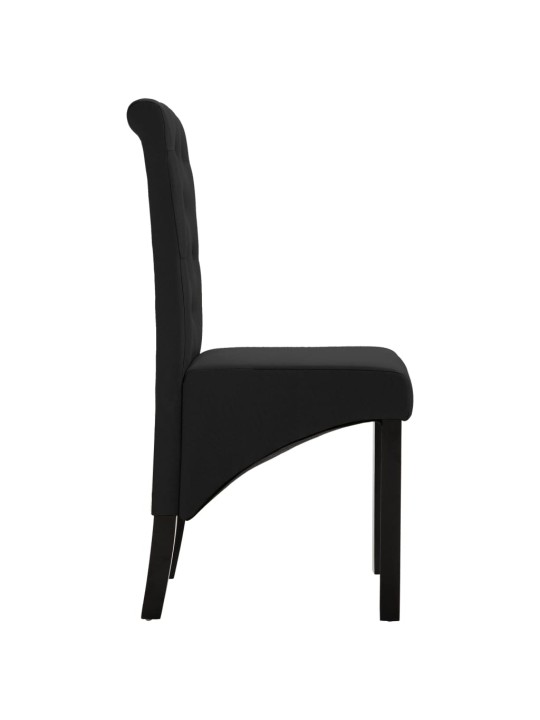 Jídelní židle 6 ks černé textil