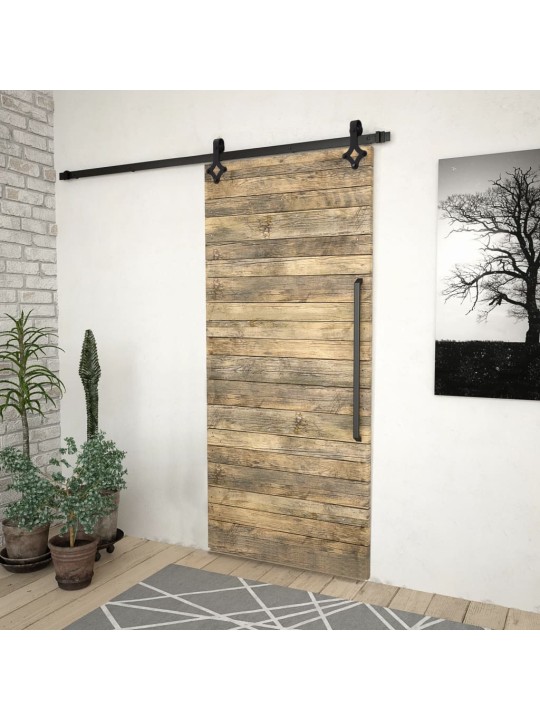 Sada příslušenství pro posuvné dveře SKIEN 200 cm ocelová černá
