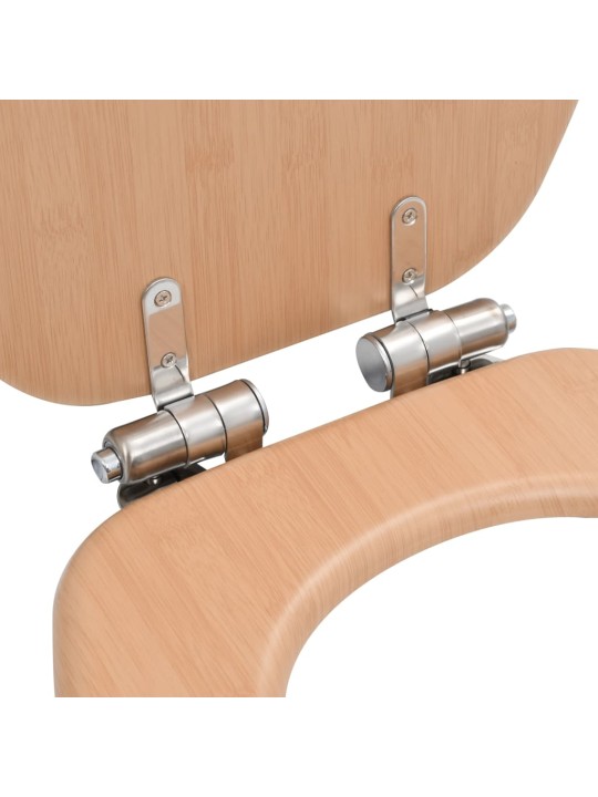WC sedátko s funkcí pomalého sklápění 2 ks MDF motiv bambusu
