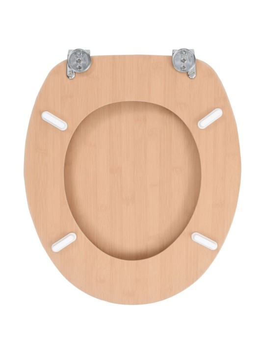 WC sedátko 2 ks s víky MDF motiv bambusu