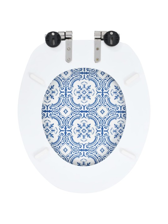WC sedátko s funkcí pomalého sklápění 2 ks MDF motiv porcelánu