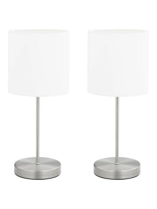 Stolní lampy 2 ks dotykové tlačítko bílé E14