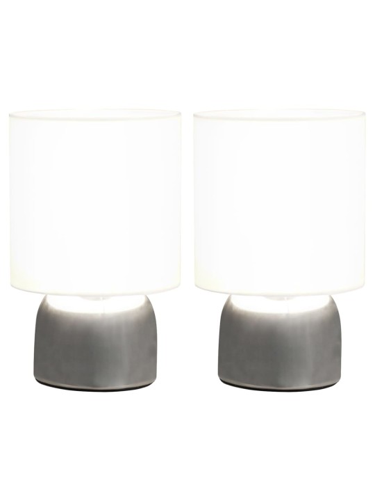 Stolní lampy 2 ks dotykové tlačítko bílé E14