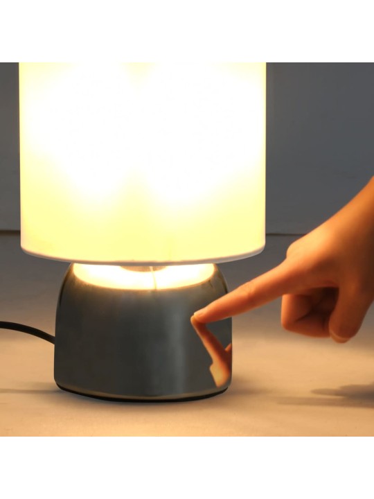 Stolní lampy 2 ks dotykové tlačítko bílé E14