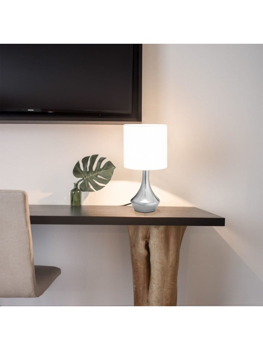 Stolní lampy 2 ks dotykové tlačítko bílé E14