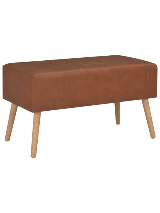 Lavice se zásuvkami 80 cm hnědá umělá kůže
