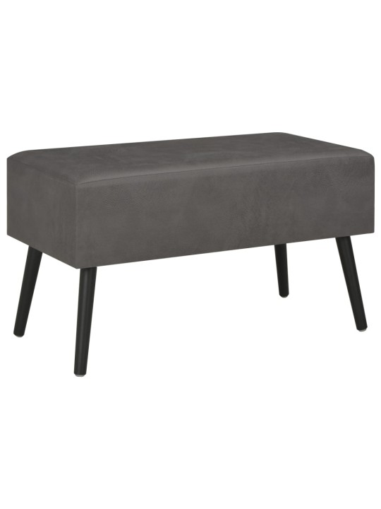 Lavice se zásuvkami 80 cm šedá umělá kůže