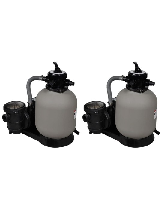 Písková filtrační čerpadla 2 ks 600 W 17 000 l/h
