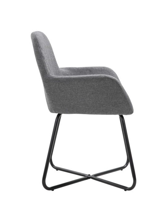Jídelní židle 4 ks tmavě šedé textil