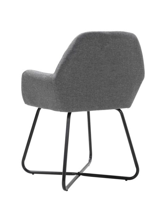 Jídelní židle 4 ks tmavě šedé textil