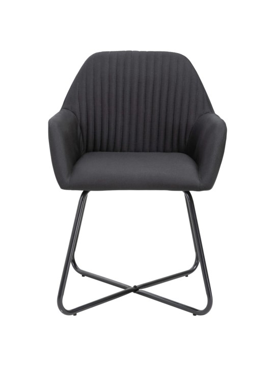 Jídelní židle 4 ks černé textil