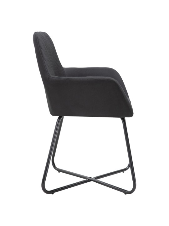 Jídelní židle 4 ks černé textil