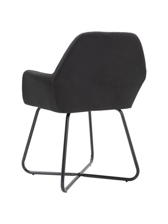 Jídelní židle 4 ks černé textil