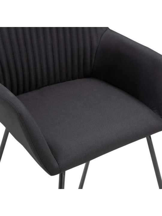 Jídelní židle 4 ks černé textil