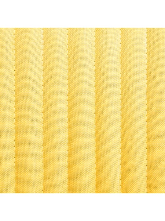 Jídelní židle 4 ks žluté textil