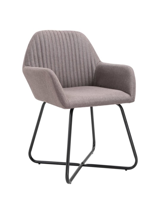 Jídelní židle 4 ks taupe textil