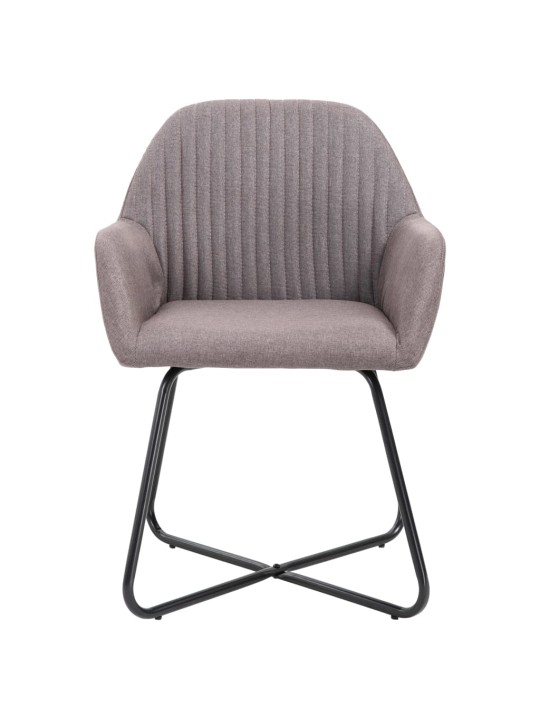 Jídelní židle 4 ks taupe textil