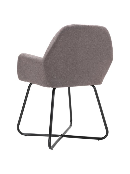 Jídelní židle 4 ks taupe textil
