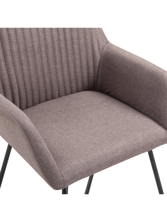 Jídelní židle 4 ks taupe textil
