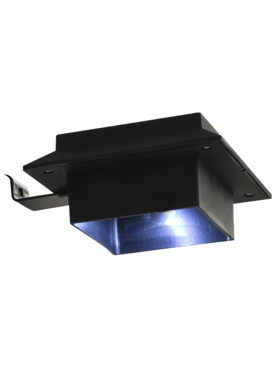 Zahradní solární lampy 12 ks LED čtvercové 12 cm černé