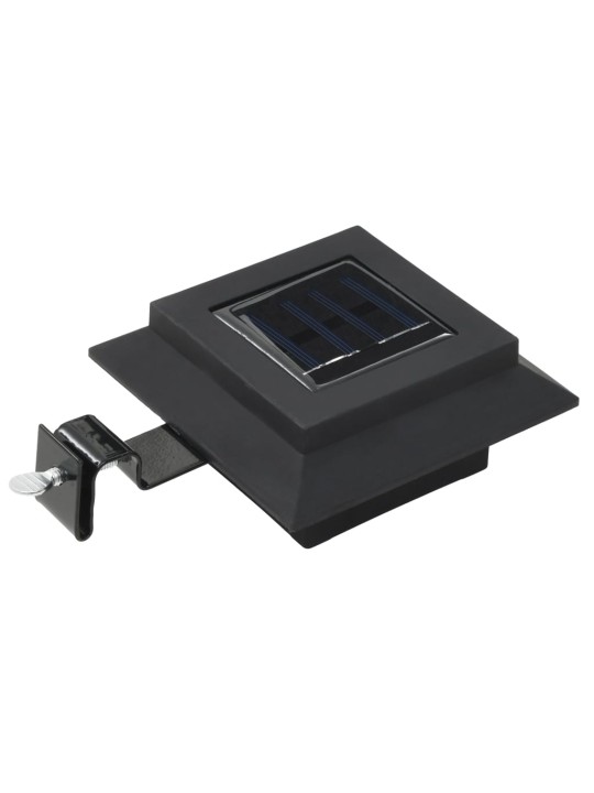 Zahradní solární lampy 12 ks LED čtvercové 12 cm černé