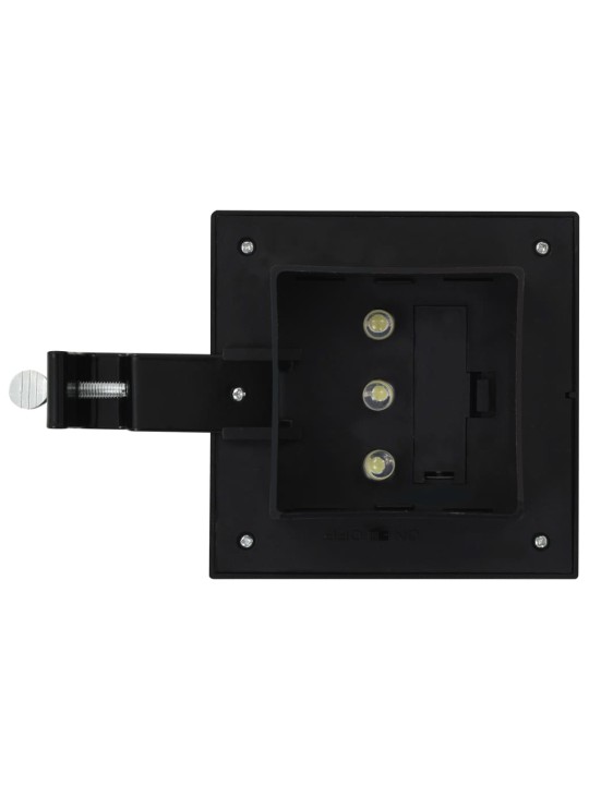 Zahradní solární lampy 12 ks LED čtvercové 12 cm černé