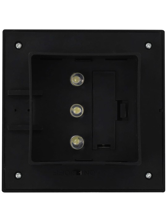 Zahradní solární lampy 12 ks LED čtvercové 12 cm černé