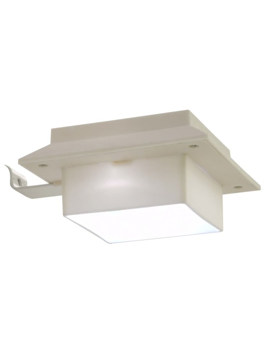 Zahradní solární lampy 12 ks LED čtvercové 12 cm bílé