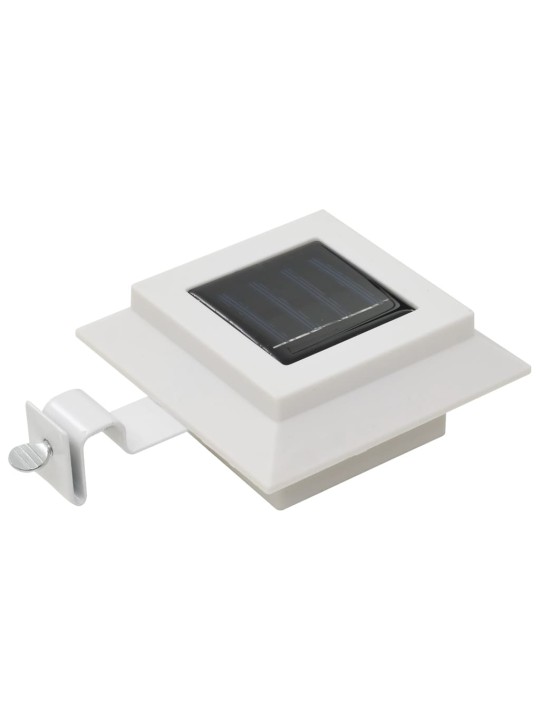 Zahradní solární lampy 12 ks LED čtvercové 12 cm bílé