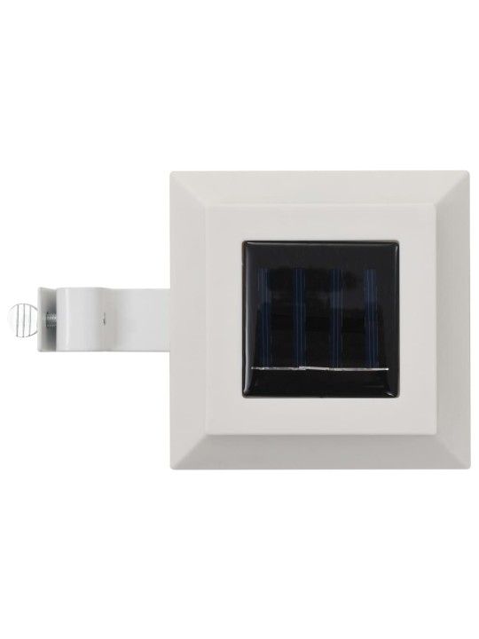 Zahradní solární lampy 12 ks LED čtvercové 12 cm bílé