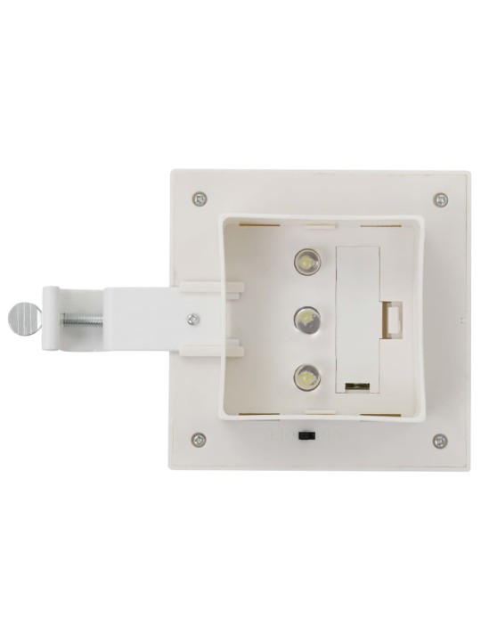 Zahradní solární lampy 12 ks LED čtvercové 12 cm bílé