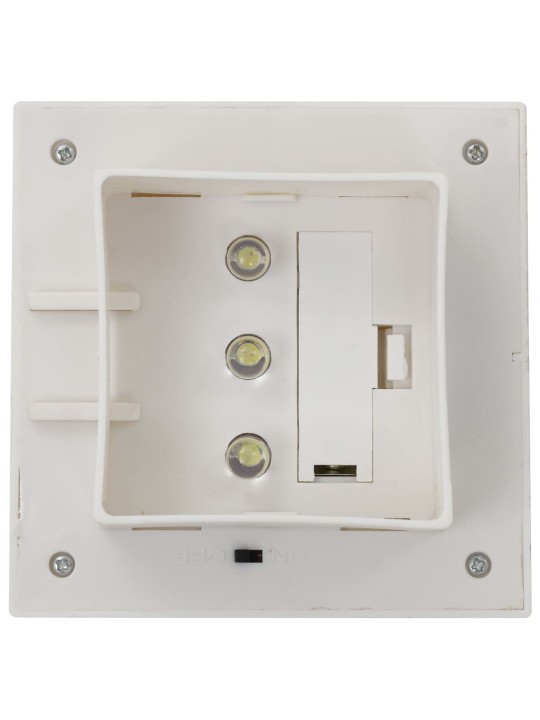 Zahradní solární lampy 12 ks LED čtvercové 12 cm bílé