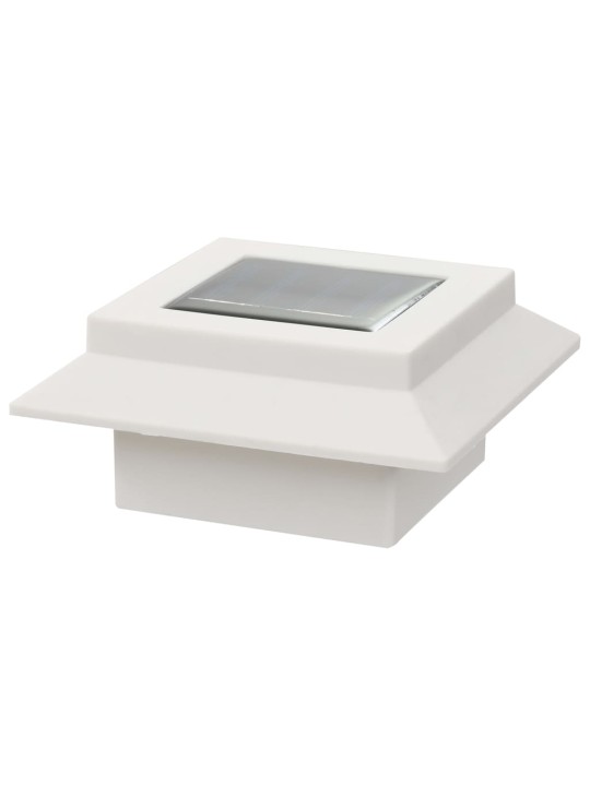 Zahradní solární lampy 12 ks LED čtvercové 12 cm bílé