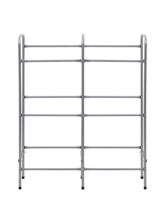 Skladový regál na 6 přepravek stříbrný 96 x 33 x 116 cm ocel