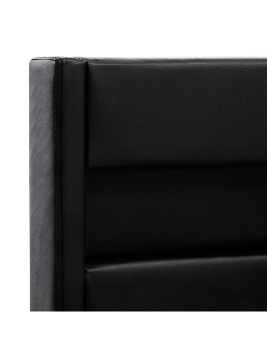 Rám postele s led světlem černý umělá kůže 90 x 200 cm