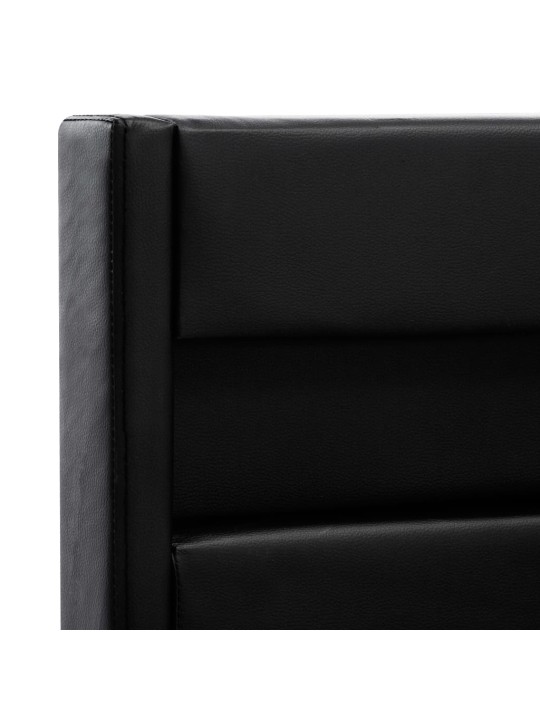 Rám postele s led světlem černý umělá kůže 100 x 200 cm