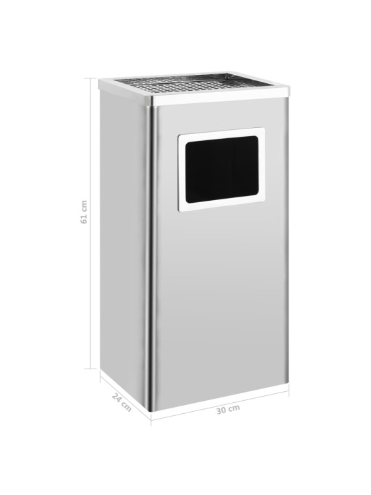 Hotelový odpadkový koš s popelníkem 45 l nerezová ocel