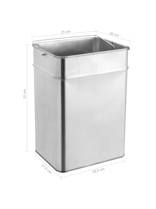 Hotelový odpadkový koš s popelníkem 45 l nerezová ocel