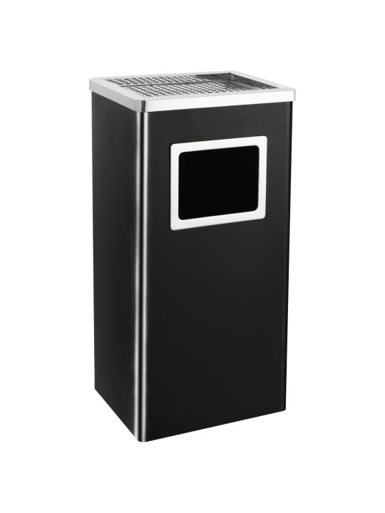 Hotelový odpadkový koš s popelníkem 45 l ocel černý
