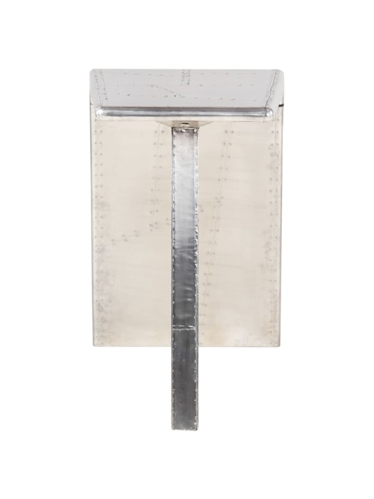 Letecký psací stůl stříbrný 112 x 50 x 76 cm kov