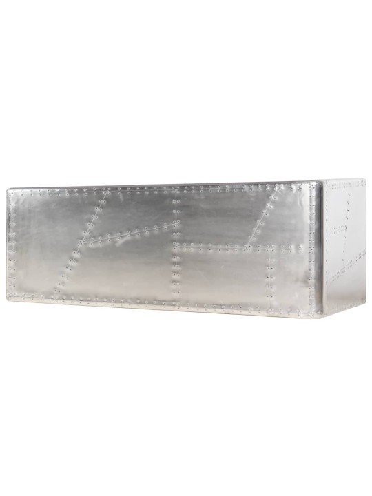 Letecký psací stůl stříbrný 112 x 50 x 76 cm kov