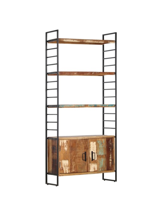 4patrová knihovna 80 x 30 x 180 cm masivní recyklované dřevo