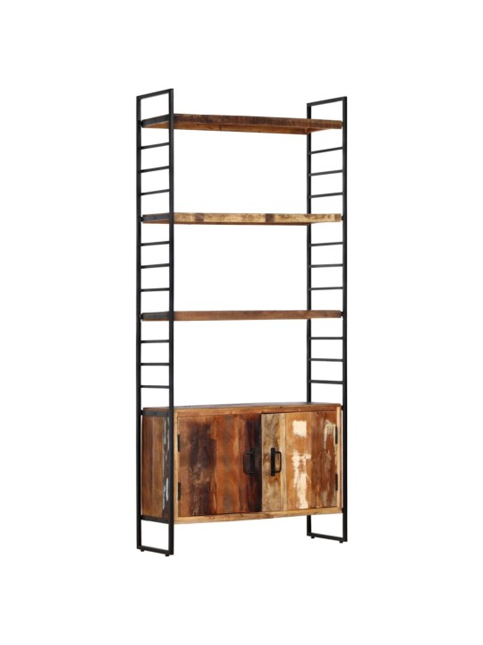 4patrová knihovna 80 x 30 x 180 cm masivní recyklované dřevo